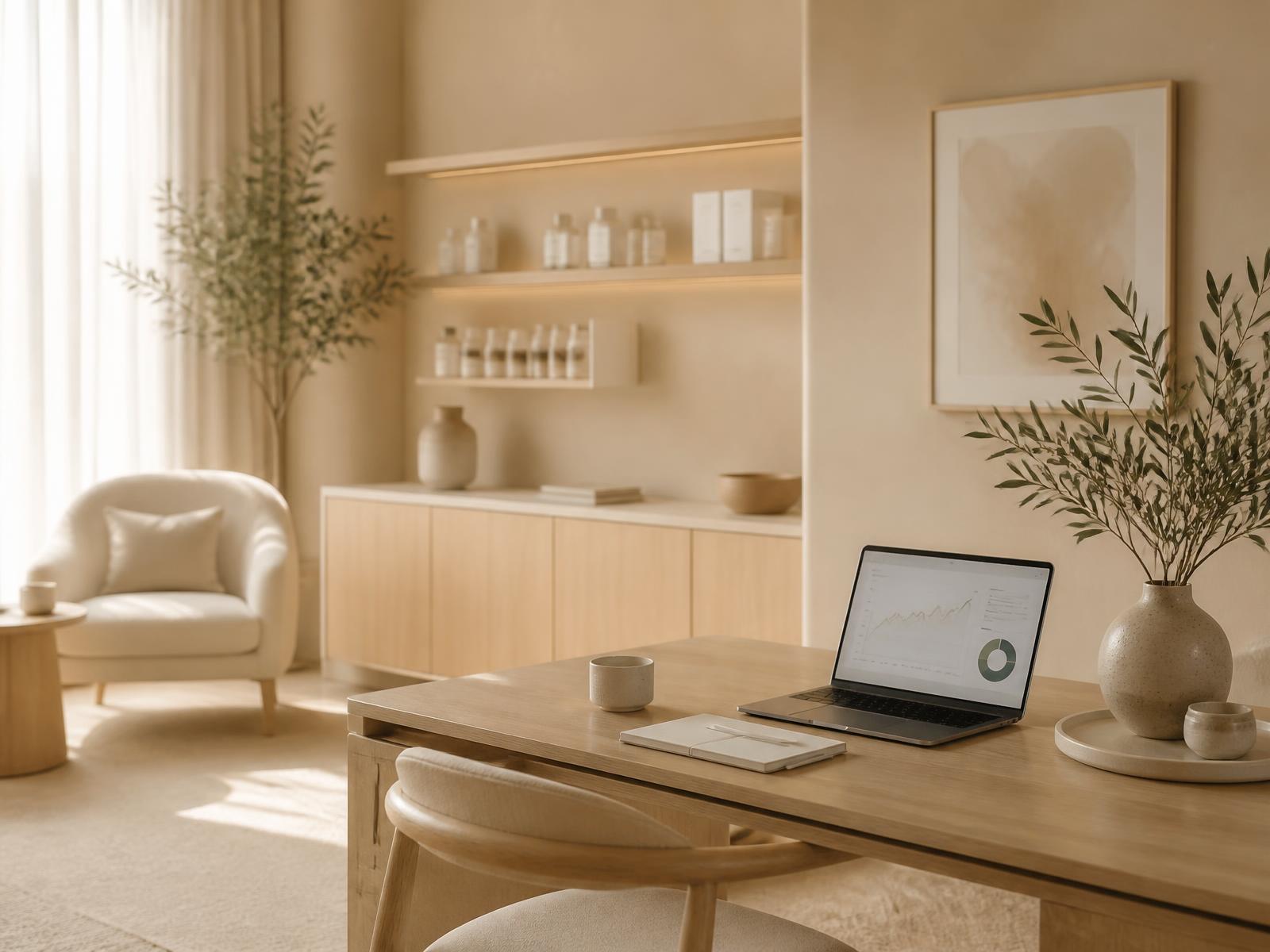 A calm consultation space with natural light